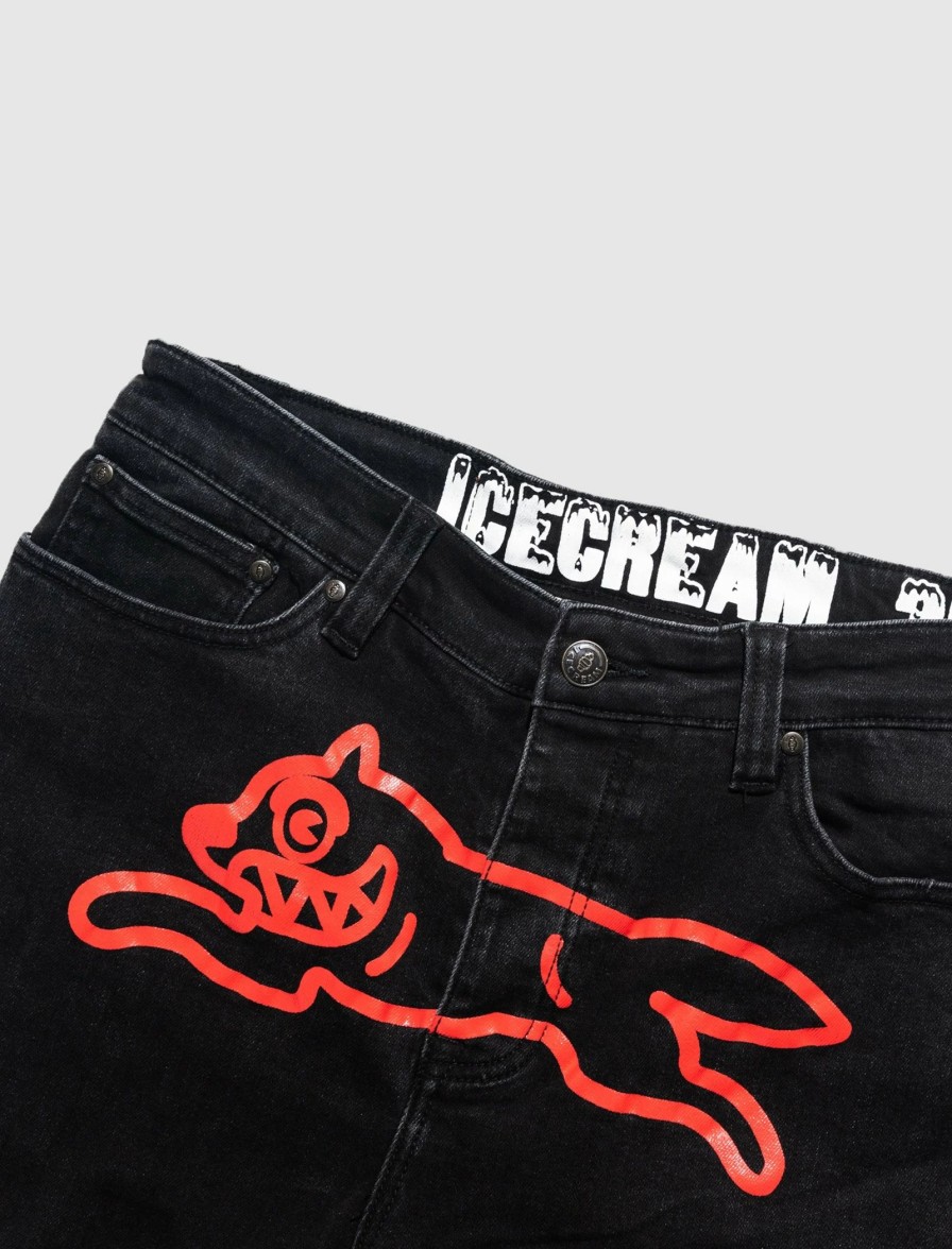 * Icecream Running Dog Jean Blk Denim